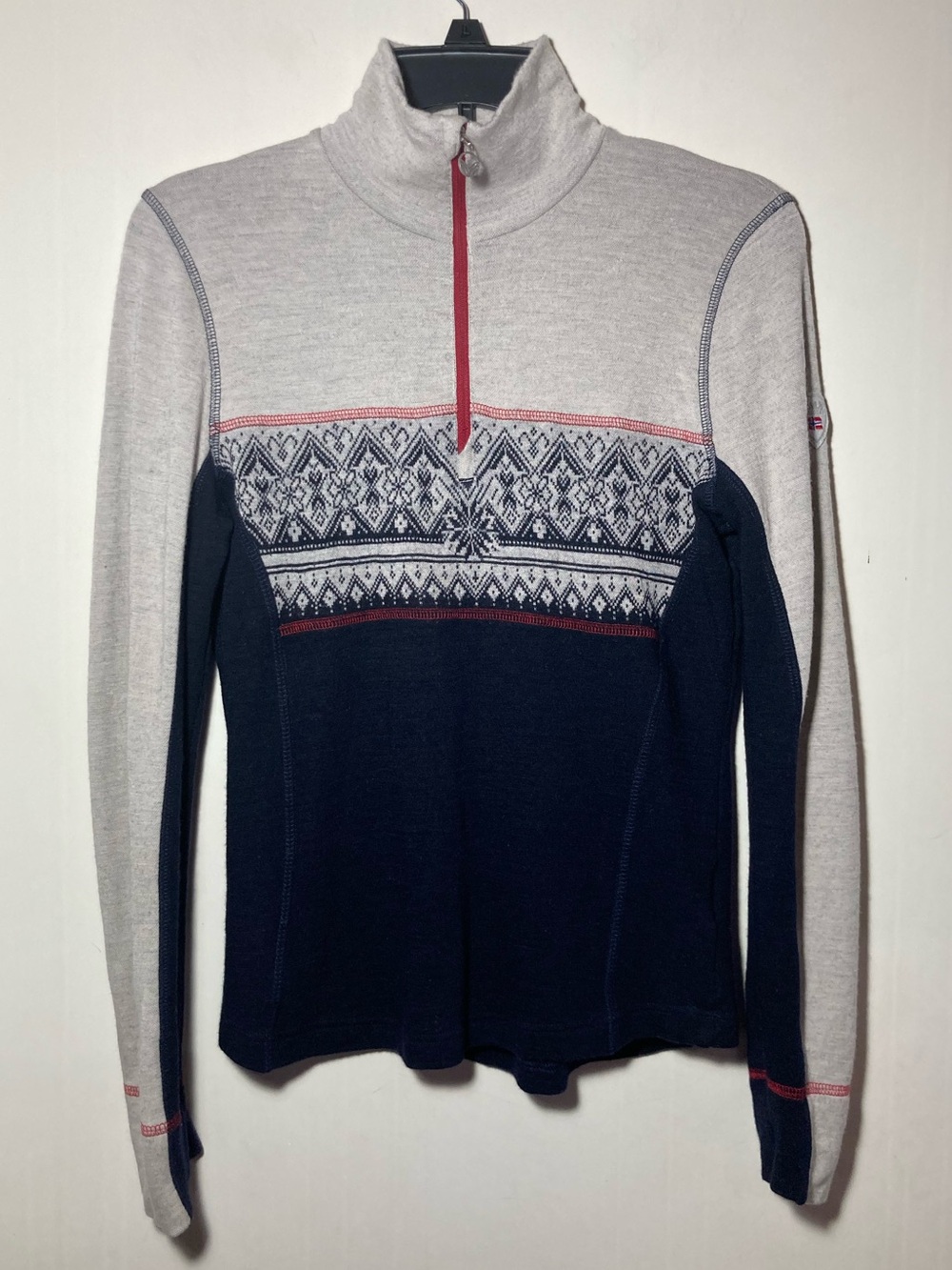 Dale of Norway Women’s Merino Wool 1/4 Zip Pullover Sweater Size Small